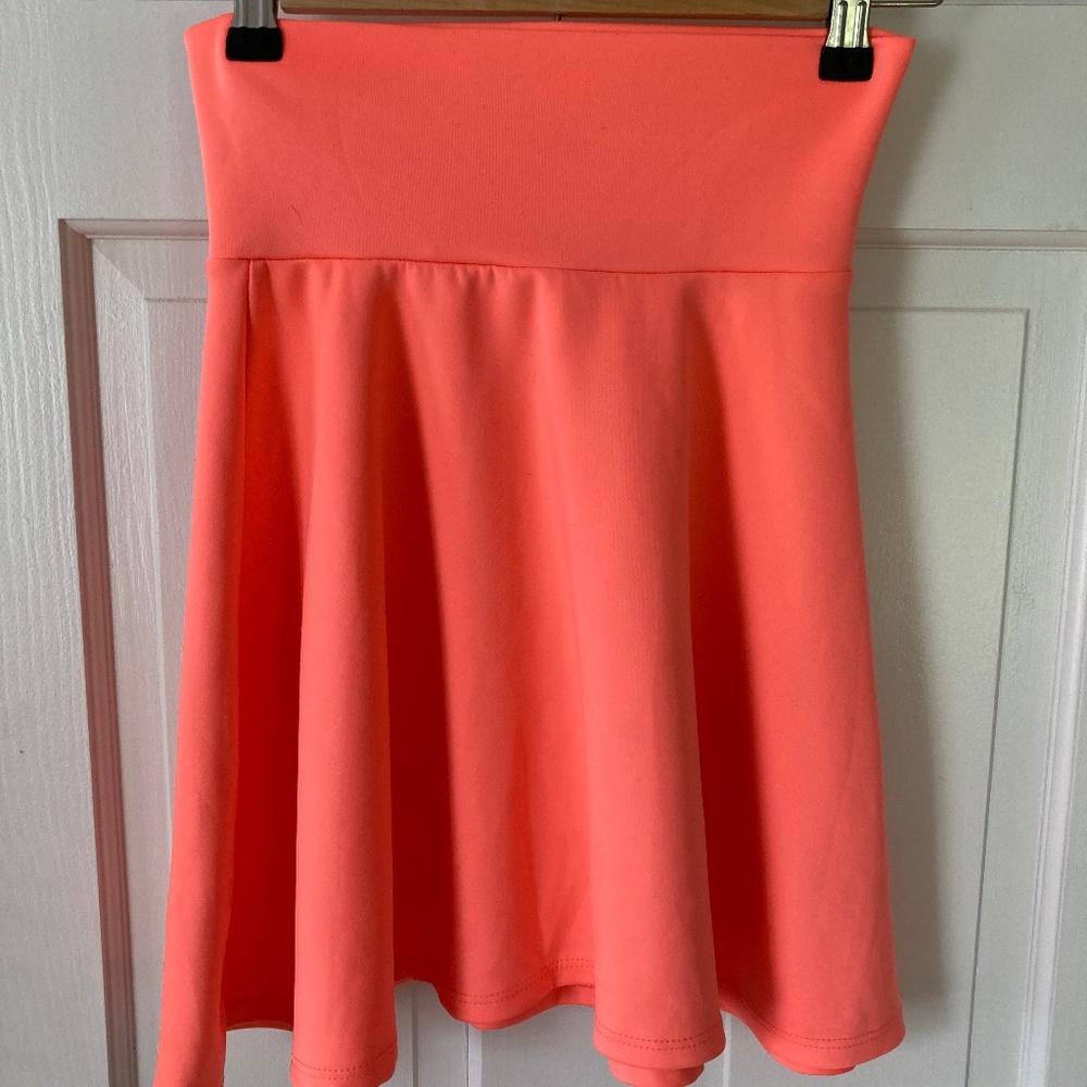 Coral skater skirt